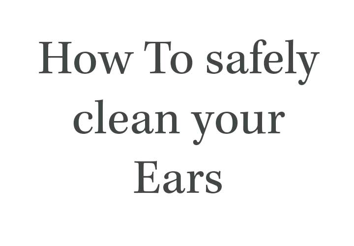 cleaning you ears
